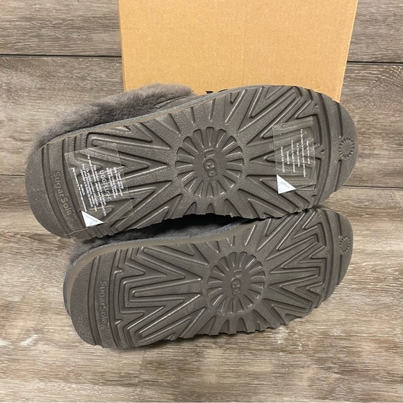 UGG | Cluggette Ugg Graphic In Charcoal Grey Size 6 NEW - Picture 7 of 8